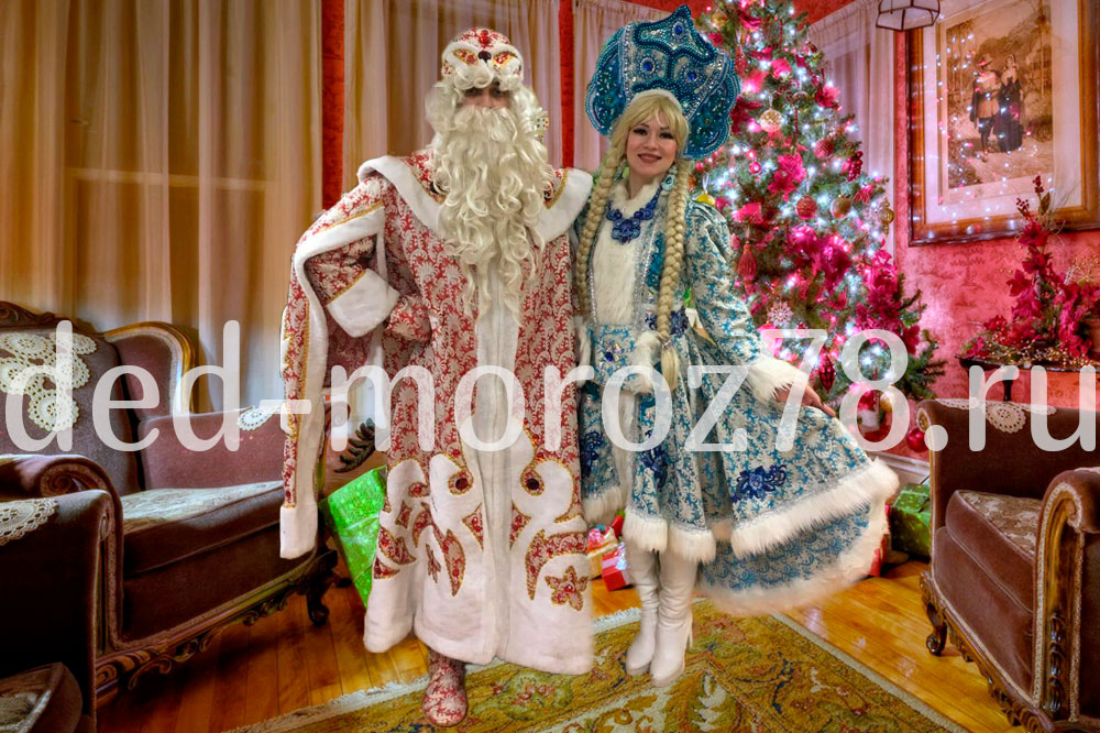 Красивые Дед Мороз и Снегурочка на дом в СПб