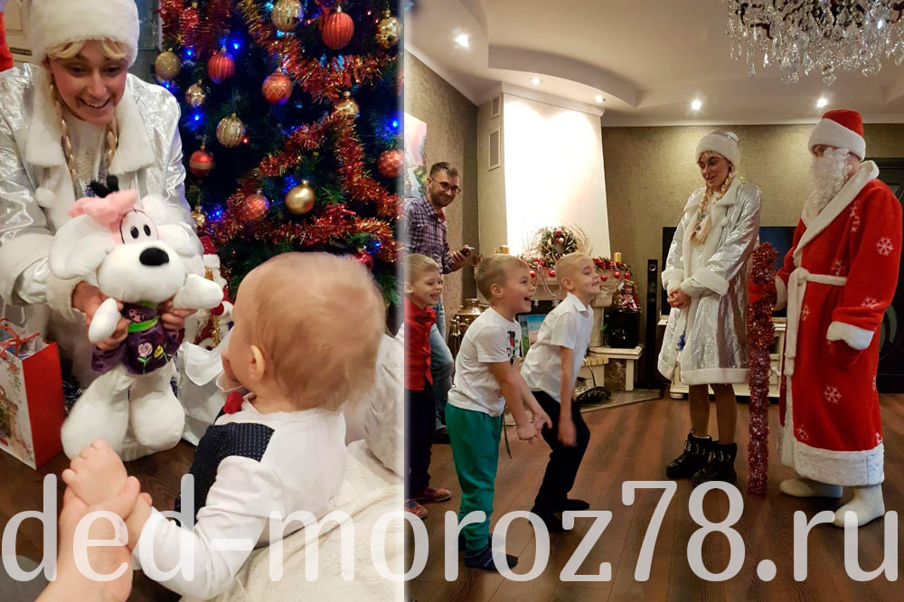 Дед Мороз и Снегурочка на дом в пригород СПб