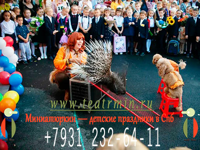 заказать выступление дрессированных животных на праздничное мероприятие в СПб